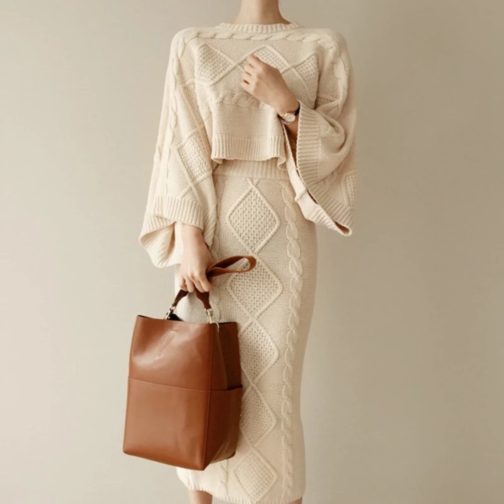 Cable knit Set